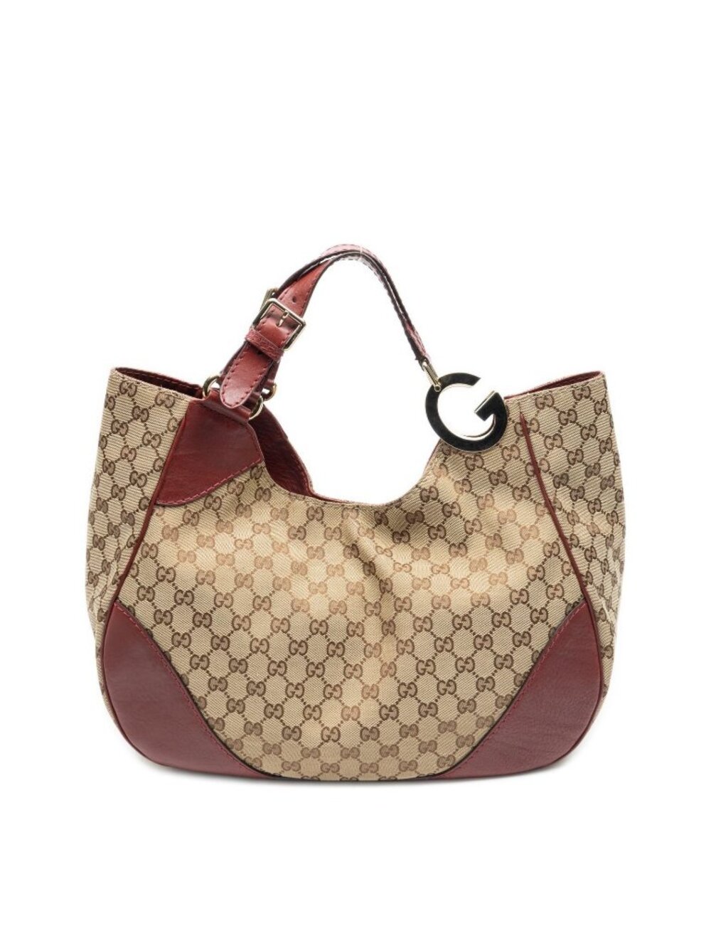 Gucci Charlotte Tote Red Beige GG Canvas